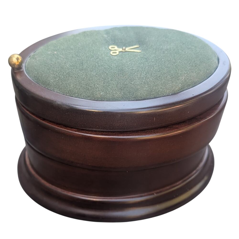 1996 Bombay Company Three Tier Oval Wood Swivel Jewelry Box Vintage - Picture 2 of 7